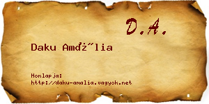 Daku Amália névjegykártya